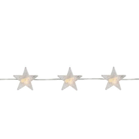 20-Count Battery-Operated Warm White LED Micro Star Fairy Christmas Lights with 6' Clear Copper Wire