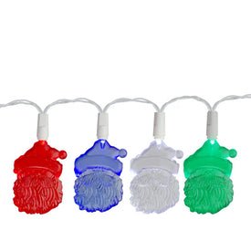 20-Count Multi-Color Santa Claus LED Novelty Christmas Lights with 10' White Wire