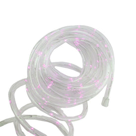 12' Solar Powered Multi-Function Pink LED Indoor/Outdoor Christmas Rope Lights with Ground Stake