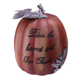 10 Bless the Harvest and Give Thanks Thanksgiving Tabletop Pumpkin