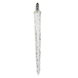 9" White Dripping LED Icicle Christmas Light Bulb