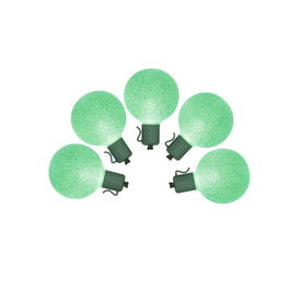 10-Count Battery-Operated Green LED G50 Mini Christmas Lights with 9' Green Wire