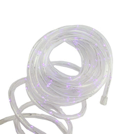 12' Solar Powered Multi-Function Purple LED Indoor/Outdoor Christmas Rope Lights with Ground Stake
