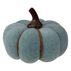 5" Blue and Brown Fall Harvest Tabletop Pumpkin