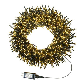 65-Foot 2000-Light Cluster Garland with Warm White LED Lights