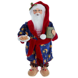 17" Santa with Night Robe and Cookies