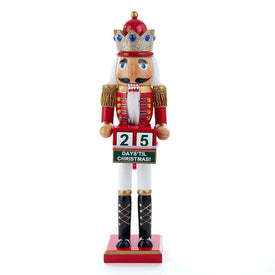15" Red King Nutcracker with Calendar