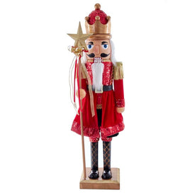 32" Plastic Red and Gold King Nutcracker