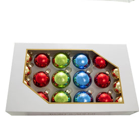 60-80MM Shiny Multi-Color Glass Ball Ornaments Set of 20