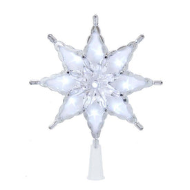 10" Eight-Point Star Tree Top with Cool White LED Lights