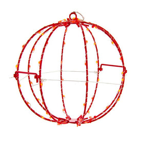 8" Red LED Foldable Metal Sphere