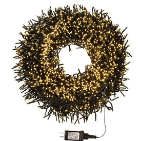 98-Foot 3000-Light Cluster Garland with Warm White LED Lights