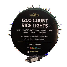 98-Foot 1200-Light Multi-Color LED Rice Light Set