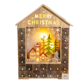 16" Battery-Operated LED Christmas Advent Calendar House