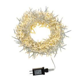33-Foot 1000-Light Cluster Garland with Warm White LED Lights