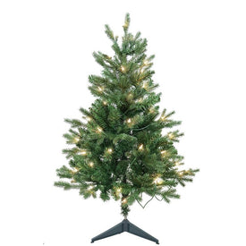 3-Foot Pre-Lit Clear Incandescent Jackson Pine Tree