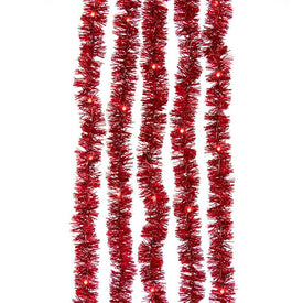 6.5-Foot 100-Light Red LED Tinsel Cascade Light Set