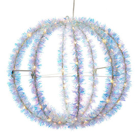 12" Warm White LED Tinsel Foldable Sphere