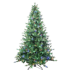 7-Foot Pre-Lit Multi-Color LED Jackson Pine Tree