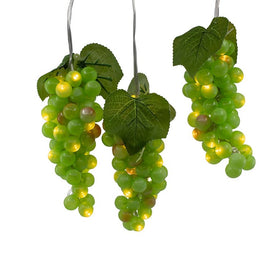 100-Light Green LED Grape Light Set with 5 Grape Bunches