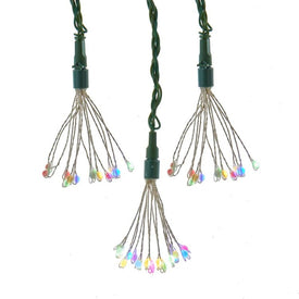 75-Light Cluster Lights and Multi-Color Twinkle LED Lights with Green Wire