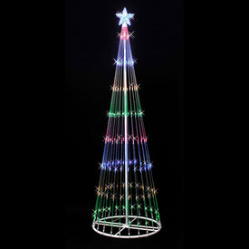 6' x 28" Indoor/Outdoor Light Show Tree with 200 Multi-Color LED Lights