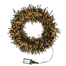 65-Foot 2000-Light Cluster Garland with Classic White LED Lights