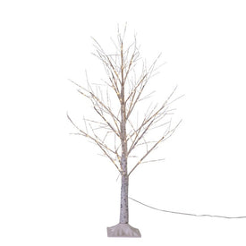 4-Foot White Branch Twinkle Warm White Fairy LED Twig Tree