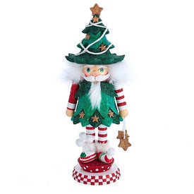 12.5" Hollywood Jolly Tree Christmas Hat Nutcracker