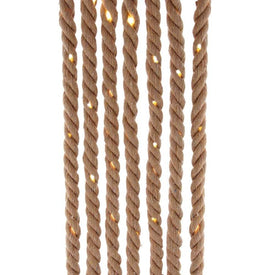 9.8-Foot 30-Light Battery-Operated Natural Brown Rope with Warm White Superbright LED Light Set