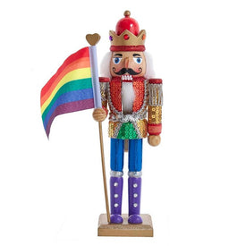 12" Wooden Gay Pride Nutcracker