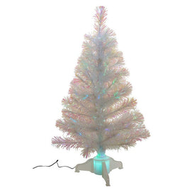 32" Fiber-Optic LED Iridescent Christmas Tree