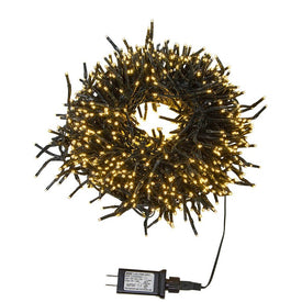 33-Foot 1000-Light Cluster Garland with Warm White 3MM LED Bulbs