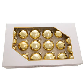 60-80MM Shiny Gold Glass Ball Ornaments Set of 20