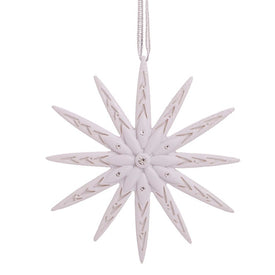 4" Modern Snowflake Ornament with Swarovski Elements