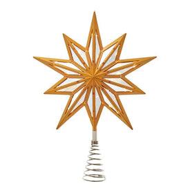 25-Light 13.5" Ten-Point Gold Star Tree Topper