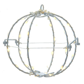 6" Warm White LED Foldable Metal Sphere