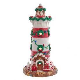 13.5" Gingerbread Lighthouse