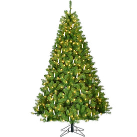 7.5' Pre-Lit Vintage Pine Artificial Christmas Tree with Classic Candle and Warm White LED Lights