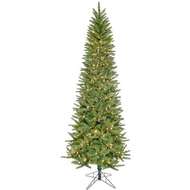 Artificial Tree Winter Falls Slim Warm White 8 Function Lights 9H Feet Green Christmas