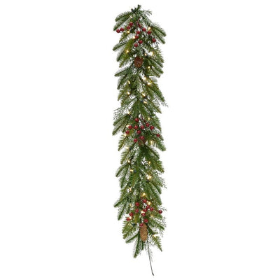 FF008CHGL-108-5GR Holiday/Christmas/Christmas Wreaths & Garlands & Swags