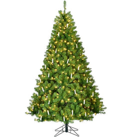 6.5' Pre-Lit Vintage Pine Artificial Christmas Tree with Classic Candle and Warm White LED Lights