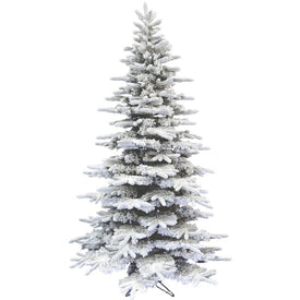 Artificial Tree Pine Valley Flocked 7.5H Feet Snow Christmas