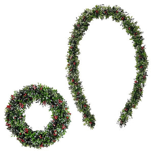 FFCH008SET-0GR Holiday/Christmas/Christmas Wreaths & Garlands & Swags