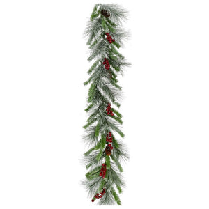 FF001CHGL-108-0GR Holiday/Christmas/Christmas Wreaths & Garlands & Swags
