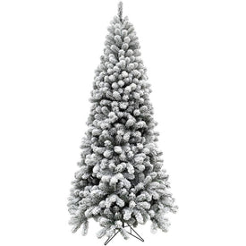 Artificial Tree Alaskan Flocked 12H Feet Snow Christmas