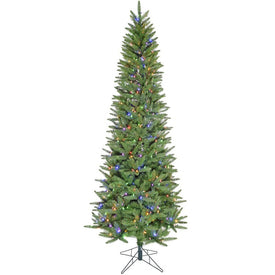 Artificial Tree Winter Falls Slim Multicolored 8 Function Lights 7.5H Feet Green Christmas