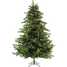 Artificial Tree Woodside Pine Multicolored Lights Easy Connect Remote 9H Feet Green Christmas
