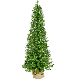4' Unlit Artificial Boxwood Tree in Burlap Bag without Lights