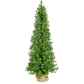 3' Unlit Artificial Boxwood Tree in Burlap Bag Base